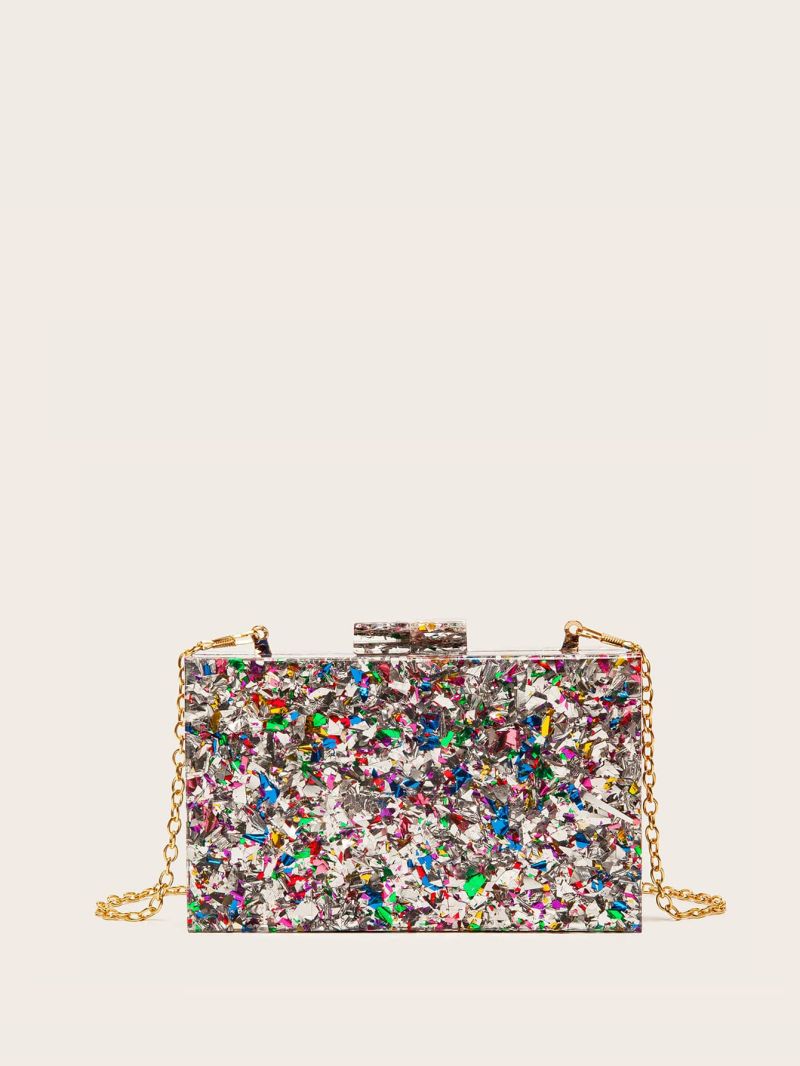 Mini Sequin Decor Chain Box Bag