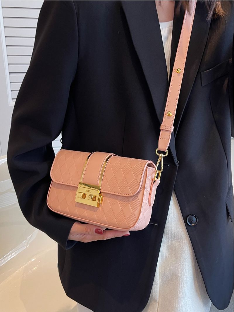 Mini Argyle Pattern Crossbody Bag