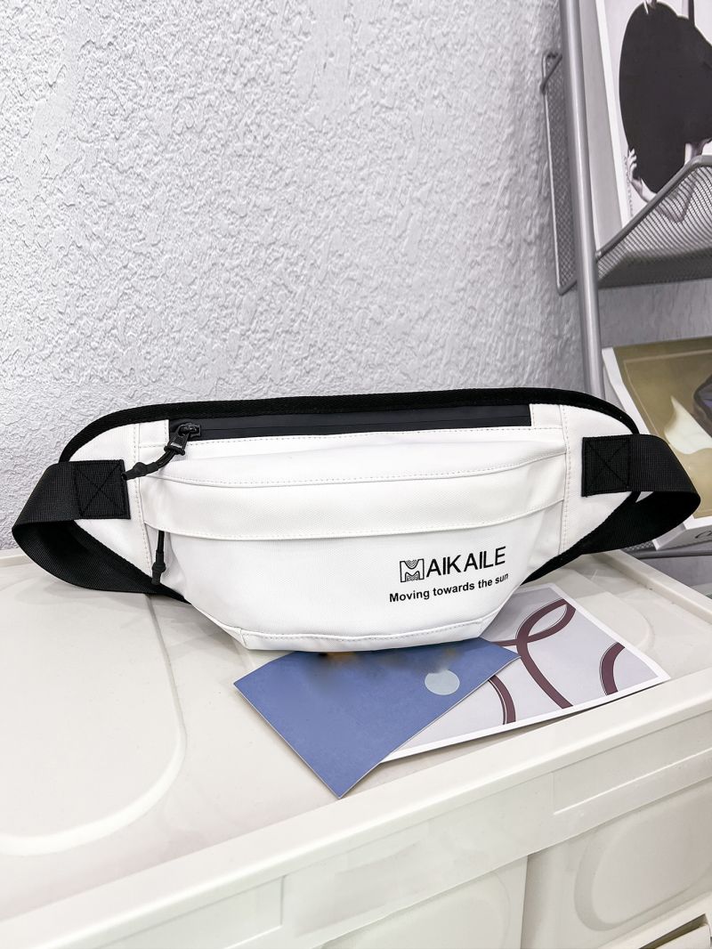 Slogan Graphic Waterproof Waist Bag