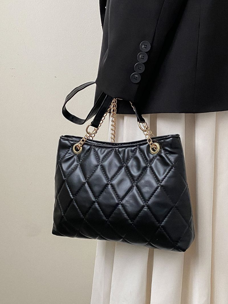 Quilted Chain Square Bag