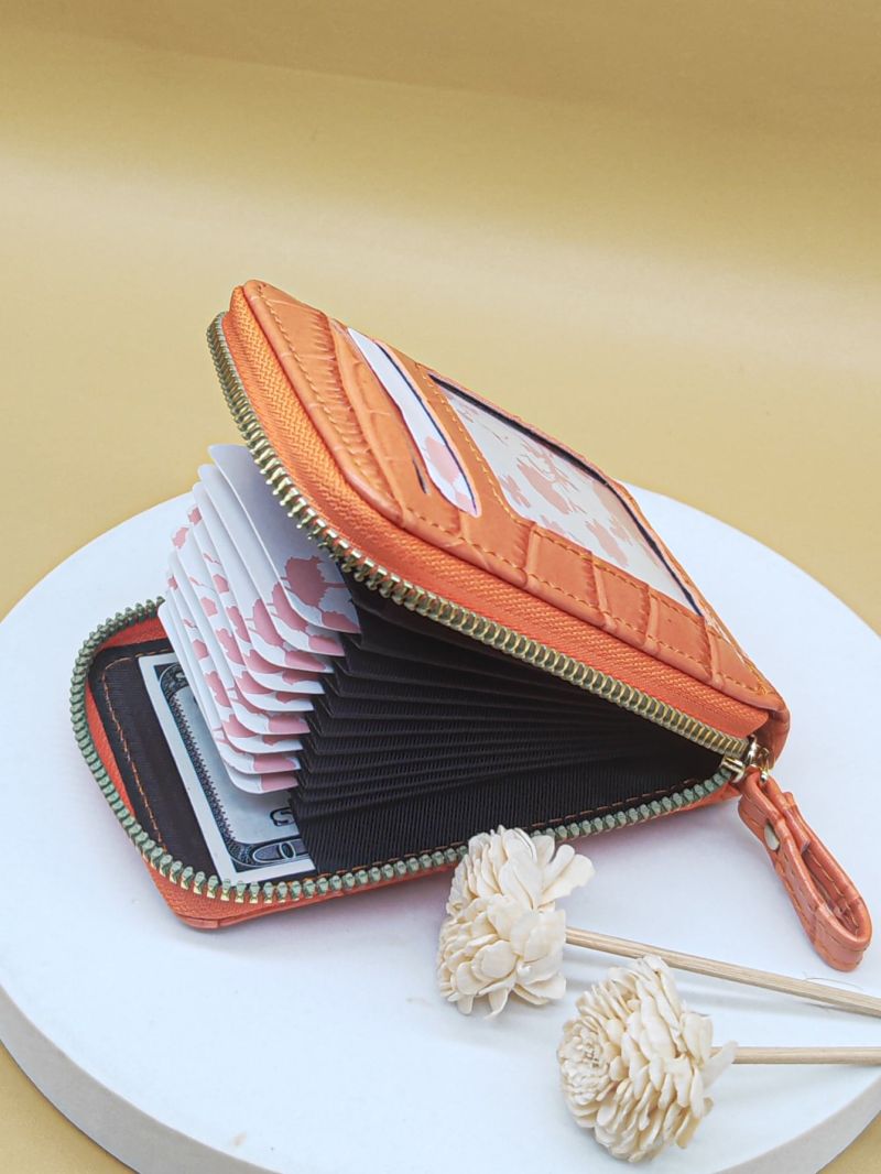 Crocodile Embossed Card Holder Multi-Card Card Organizer For Storage Credit Cards