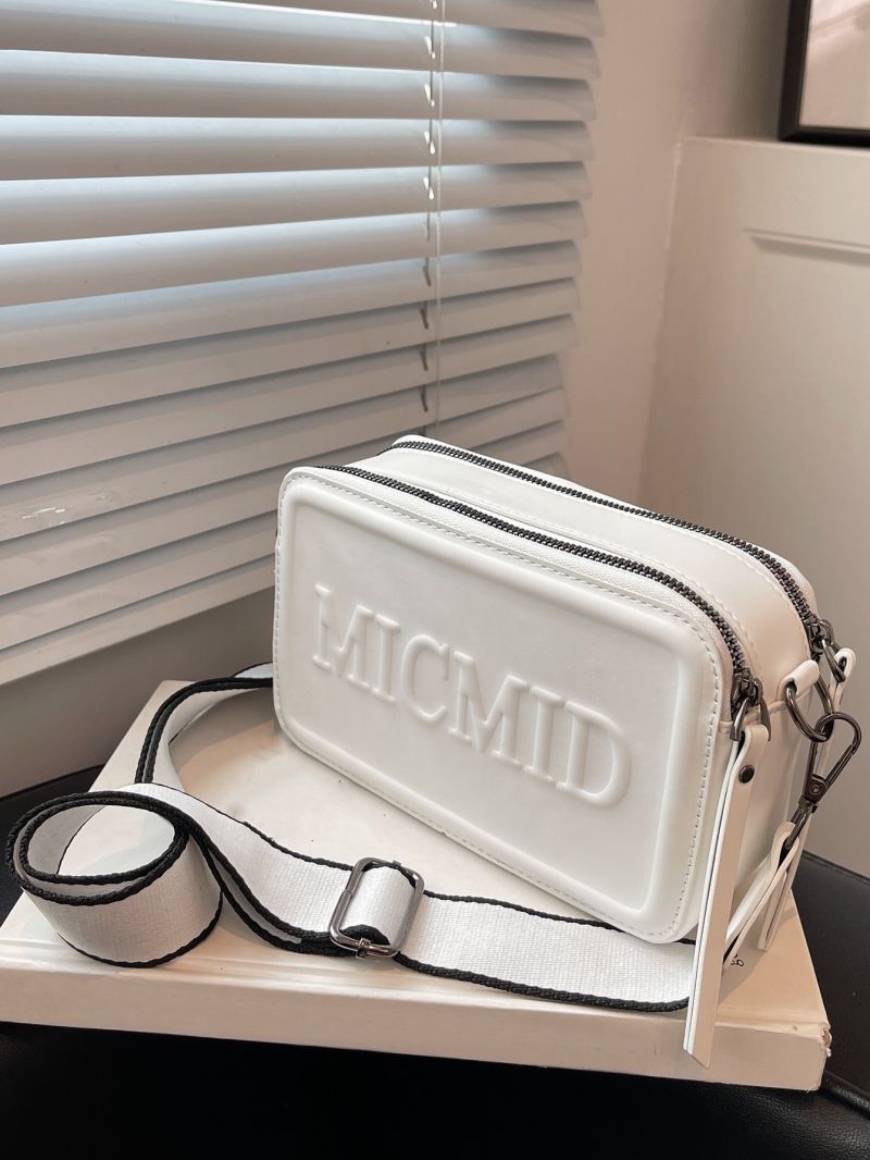 Letter Embossed Square Bag