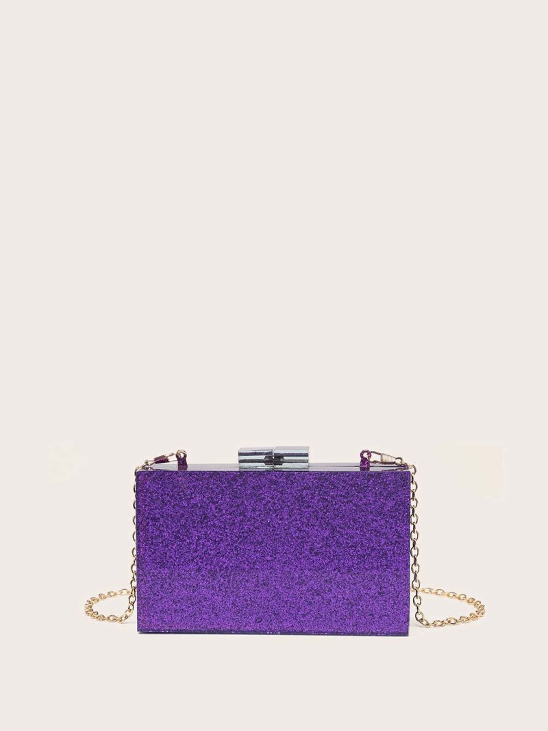 Mini Glitter Design Chain Box Bag