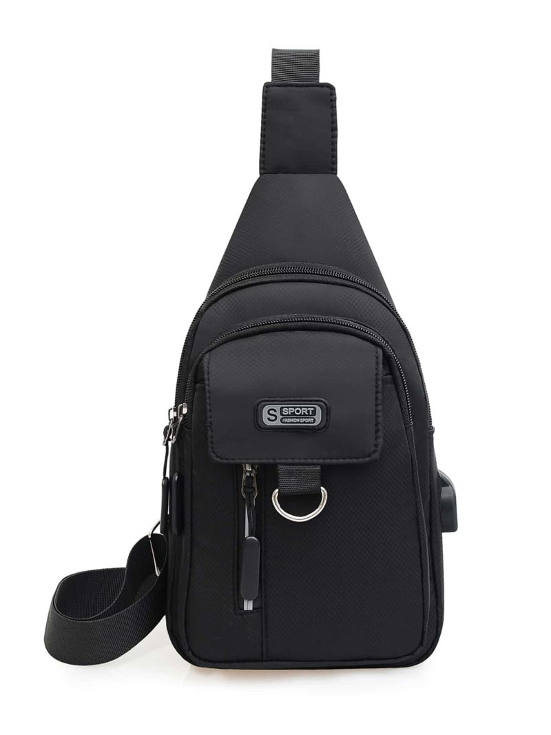 Mini Letter Patch Decor Sling Bag