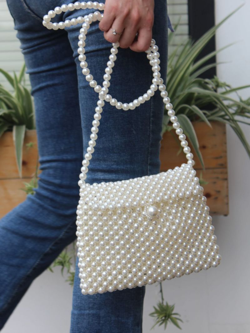 Mini Beaded Square Bag