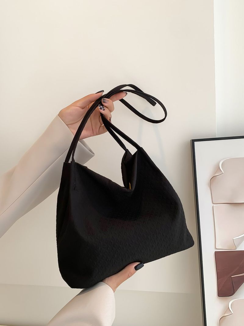 Minimalist Double Handle Hobo Bag