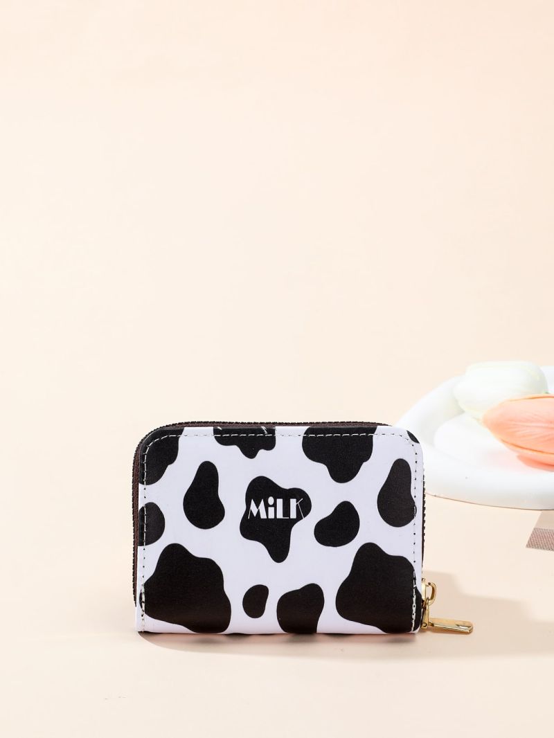 Letter & Cow Print Card Holder