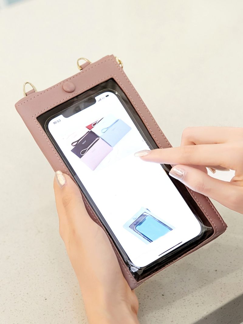 Letter Graphic Touch Screen Phone Wallet