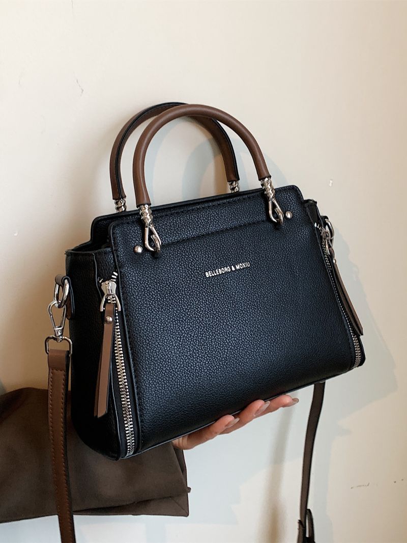 Minimalist Letter Detail Square Bag