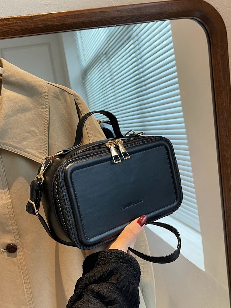 Mini Minimalist Letter Embossed Square Bag