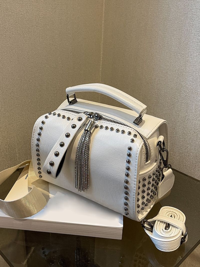 Studded & Tassel Decor Satchel Bag