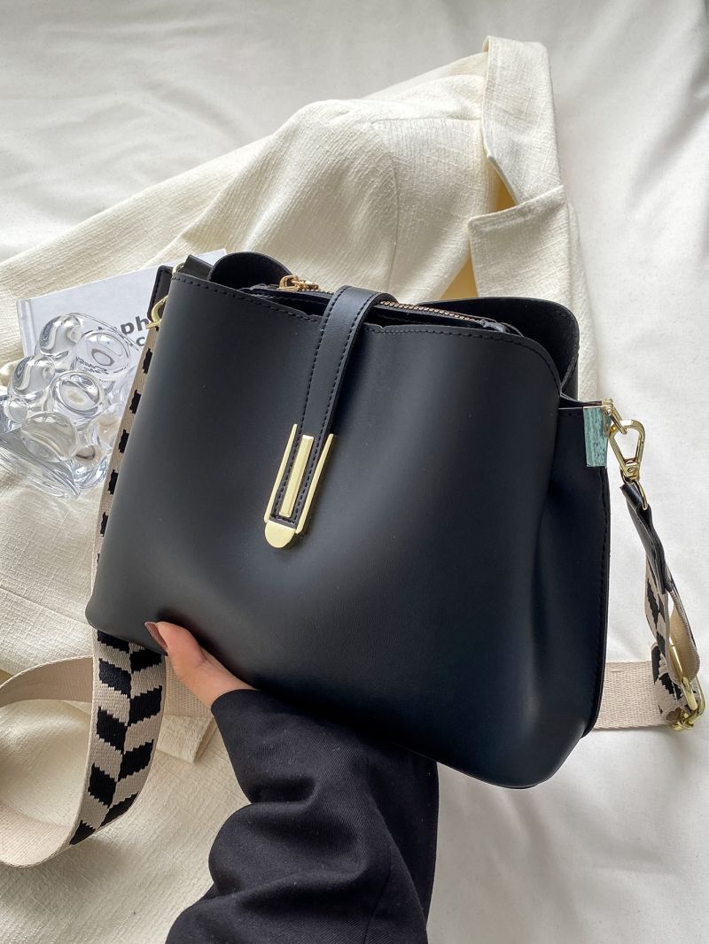 Minimalist Snap Button Crossbody Bag, Mothers Day Gift For Mom