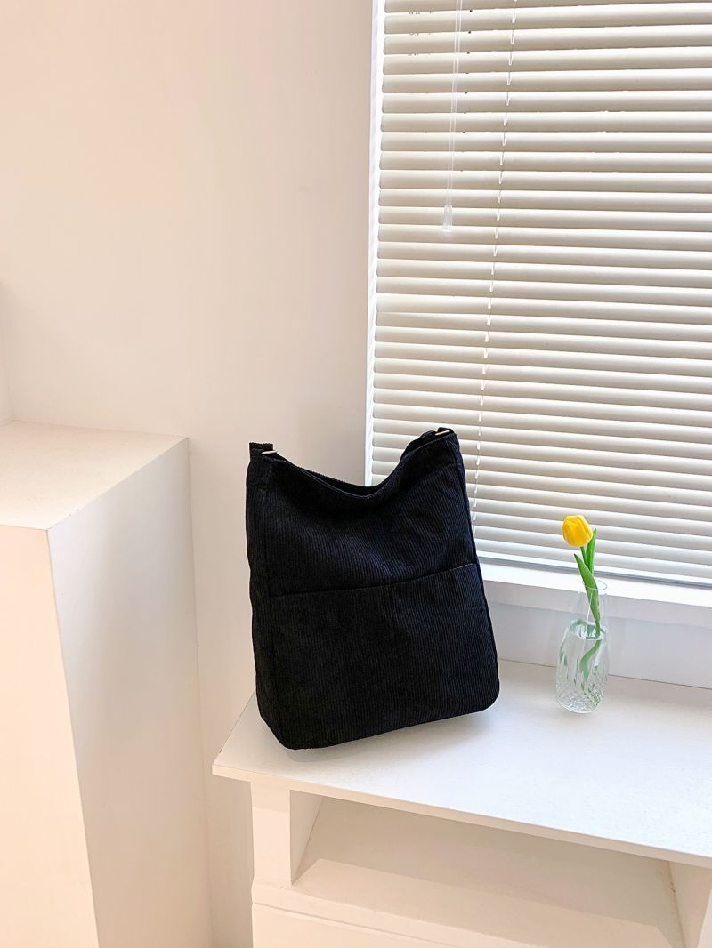 Corduroy Minimalist Shoulder Bag