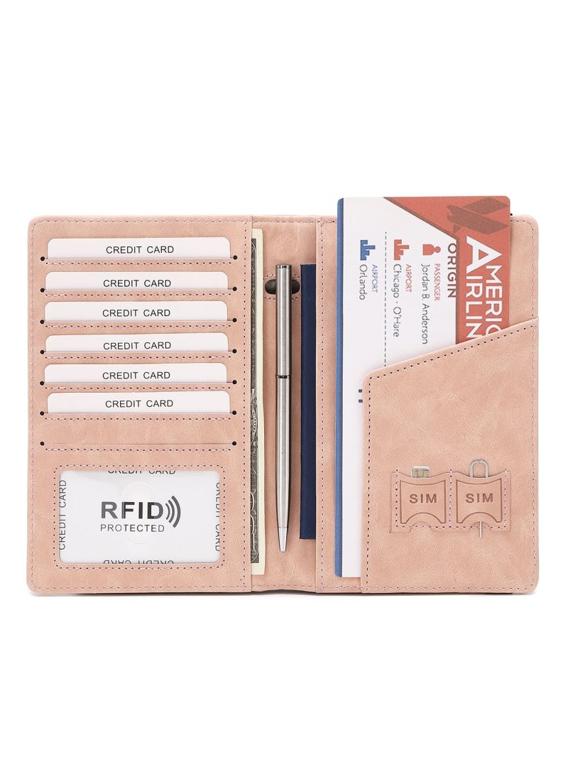 Letter Print Passport Case