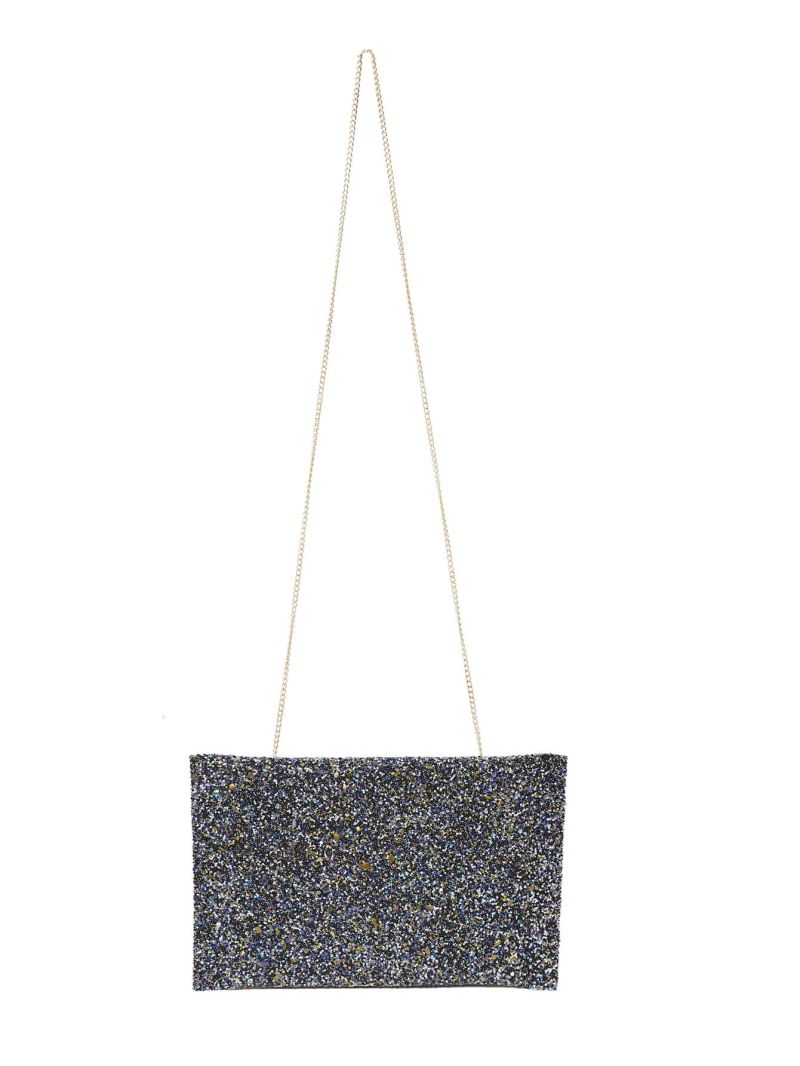 Rhinestone & Bead Decor Square Bag