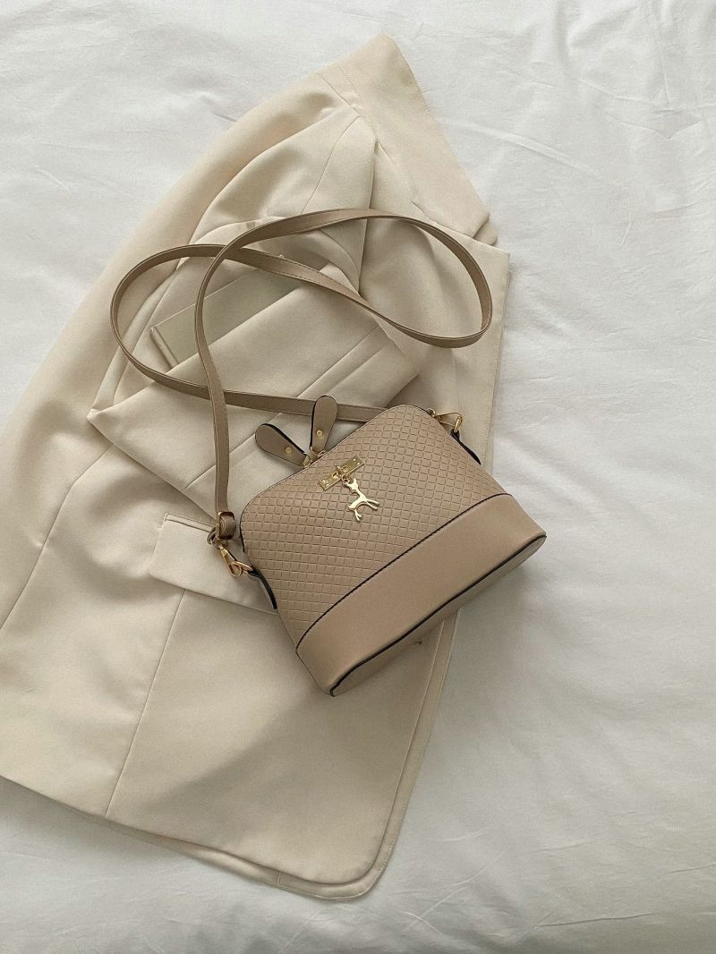 Geometric Embossed Deer Decor Dome Bag