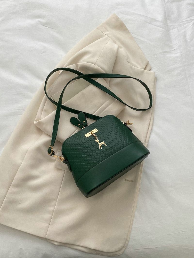 Geometric Embossed Deer Decor Dome Bag