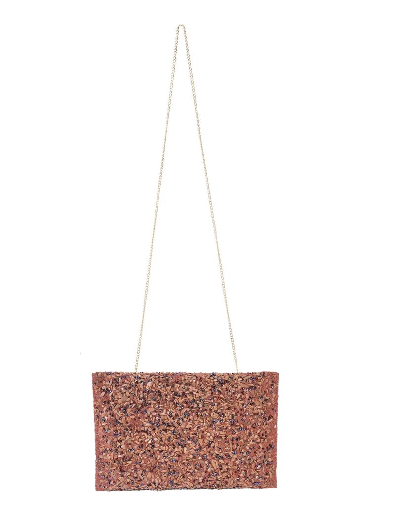 Rhinestone & Stone Decor Square Bag