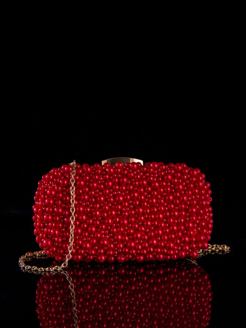 Mini Beaded Decor Chain Box Bag