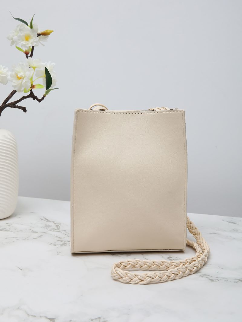 Mini Minimalist Braided Detail Square Bag