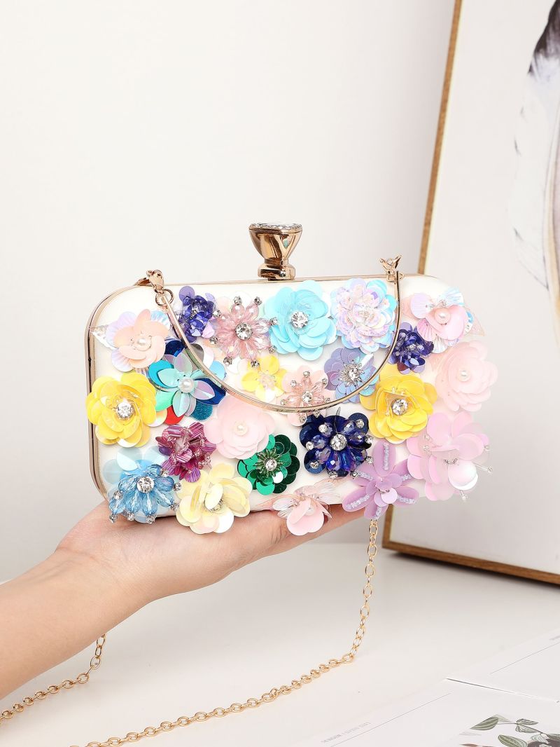 Mini Rhinestone & Applique Decor Box Bag