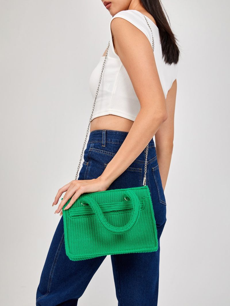 Mini Double Handle Crochet Bag