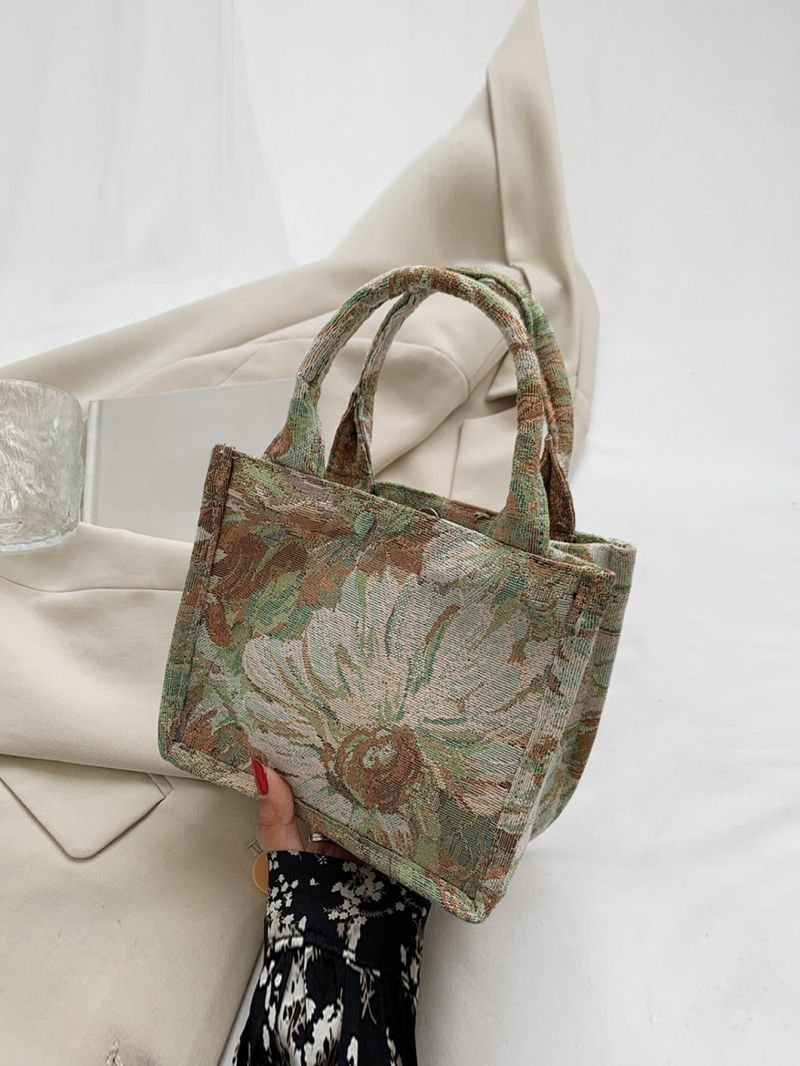 Mini Floral Print Satchel Bag