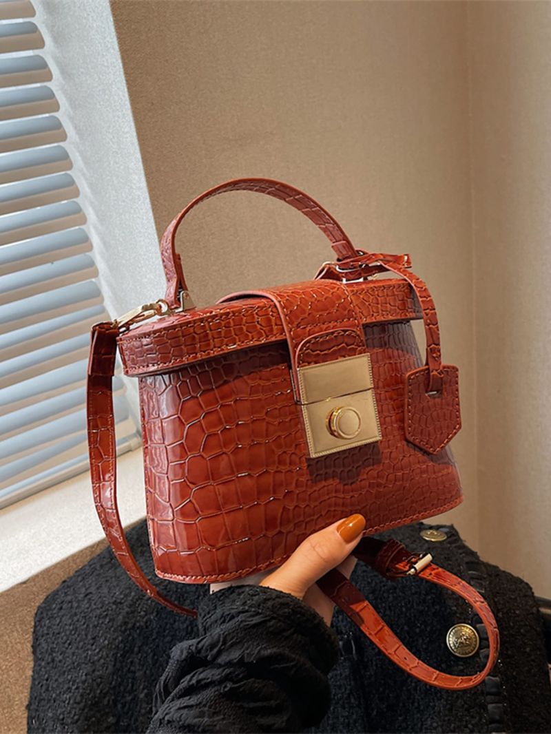 Mini Crocodile Embossed Bucket Bag