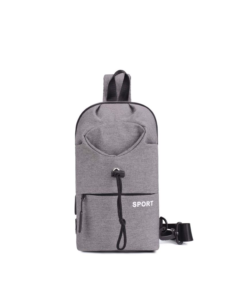 Mini Letter Graphic Drawstring Detail Sling Bag