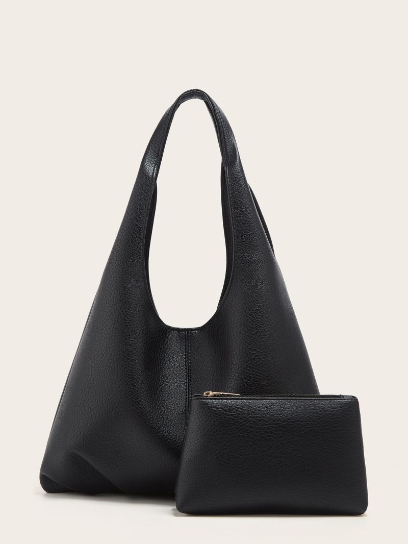 Minimalist Shoulder Tote Bag With Coin Purse