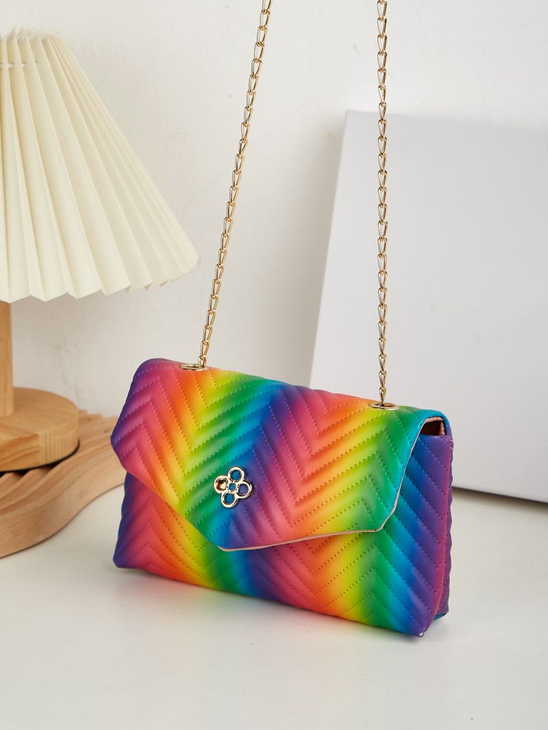 Mini Ombre Chevron Flap Square Bag