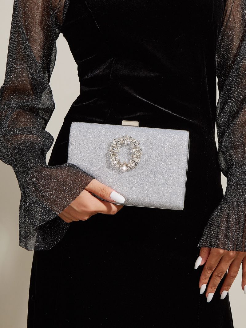 Mini Glitter Rhinestone Decor Box Bag