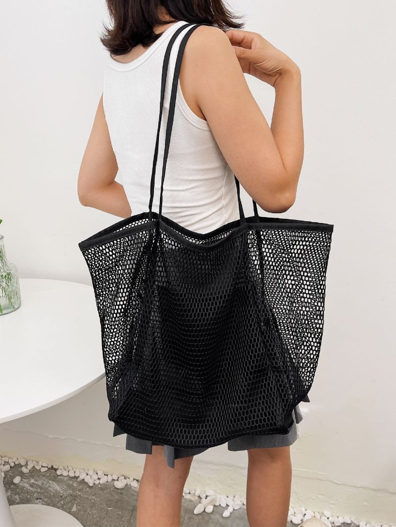Hollow Out Mesh Beach Bag