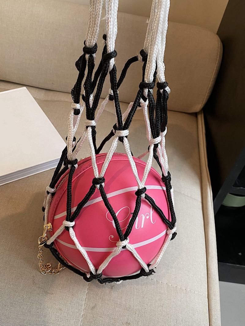 Mini Letter Graphic Chain Circle Bag