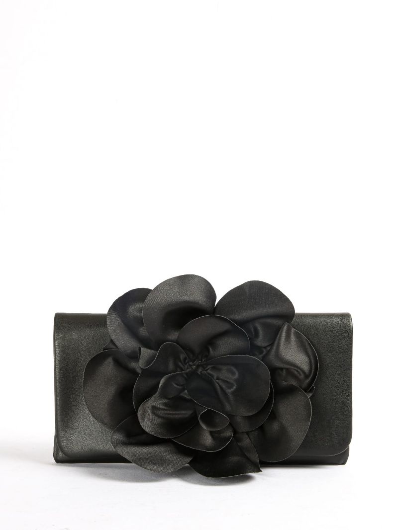 Flower Decor Flap Square Bag