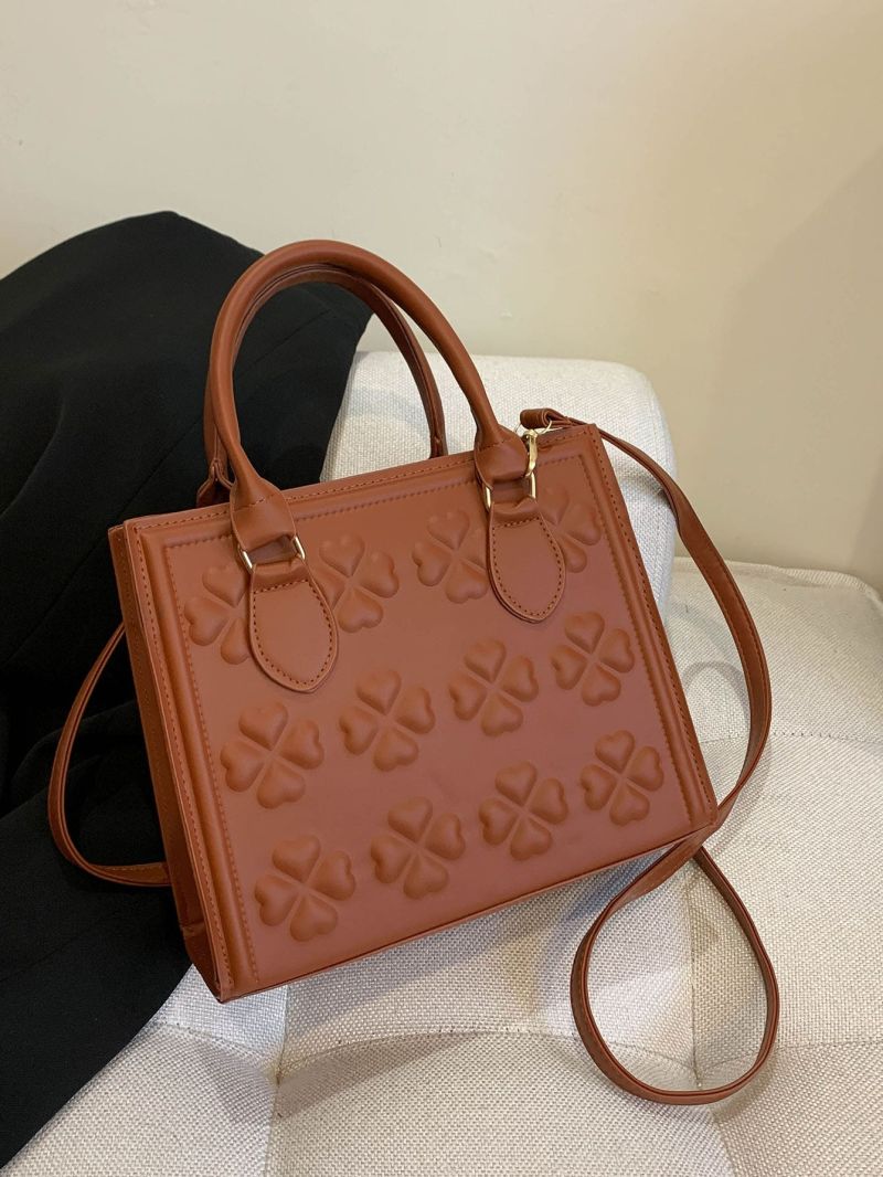 Heart Embossed Square Bag