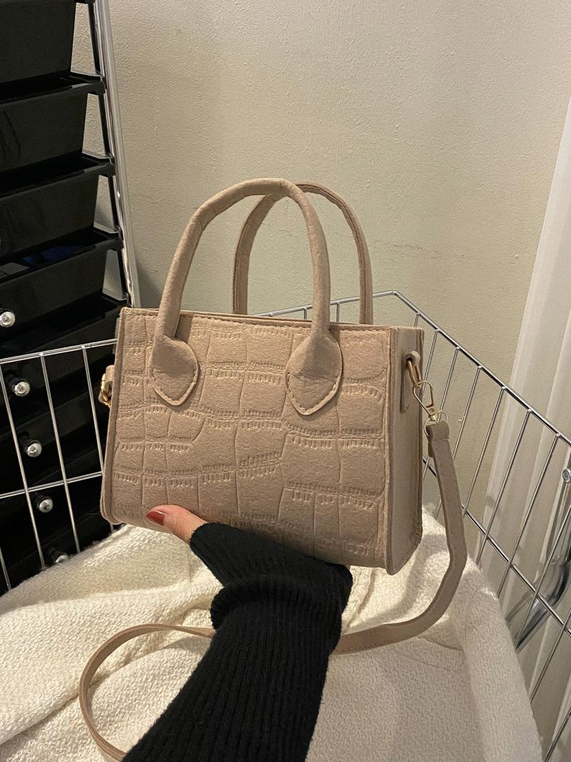 Mini Crocodile Embossed Square Bag