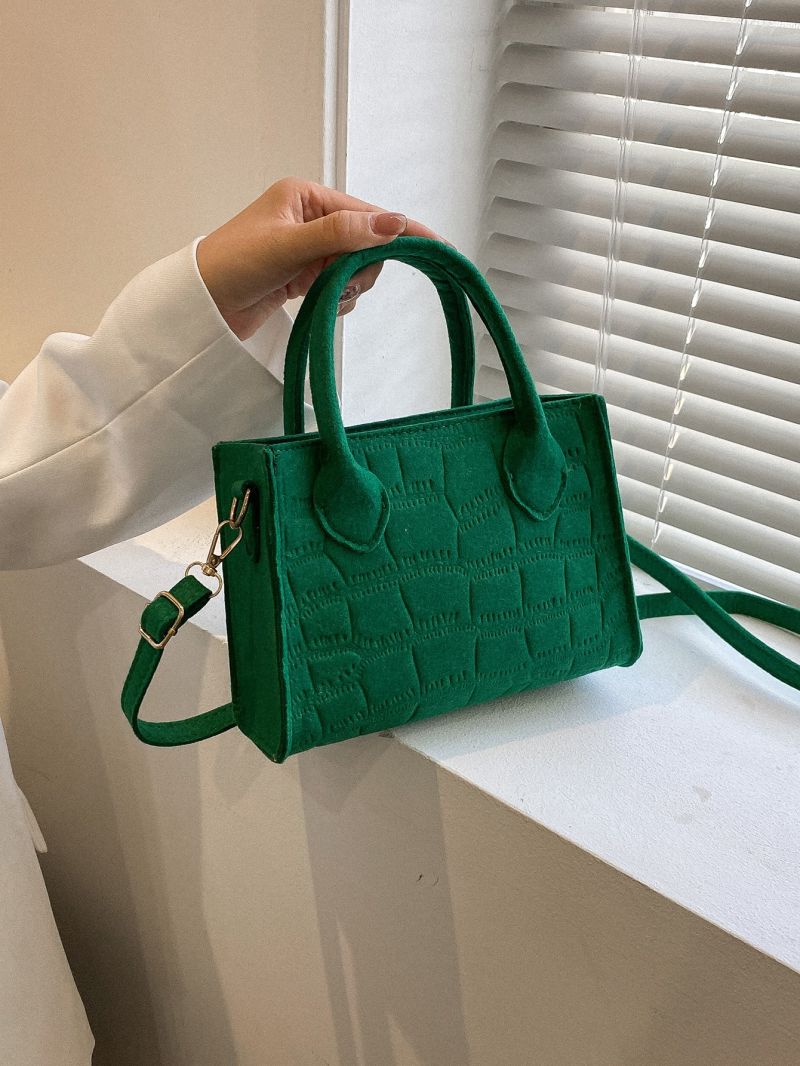 Mini Crocodile Embossed Square Bag