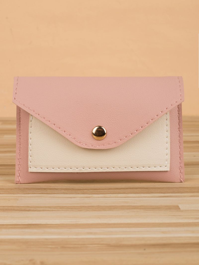 Colorblock Plaid Card Holder