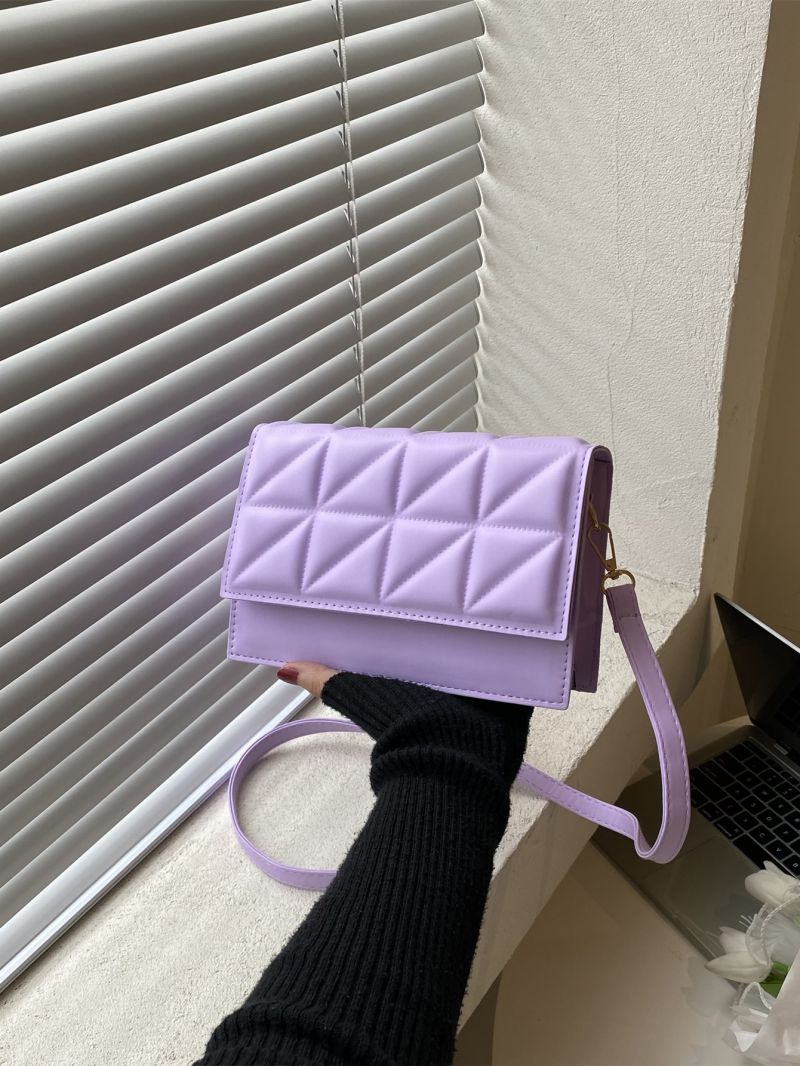 Quilted Flap Square Bag