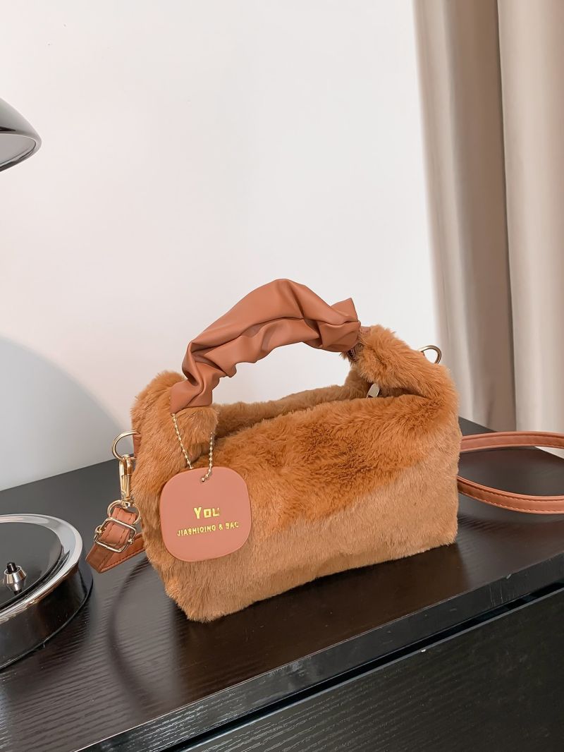 Mini Fluffy Bucket Bag With Bag Charm