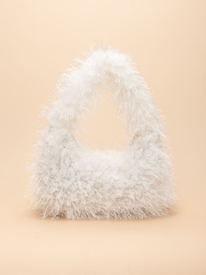 Minimalist Fuzzy Shoulder Bag