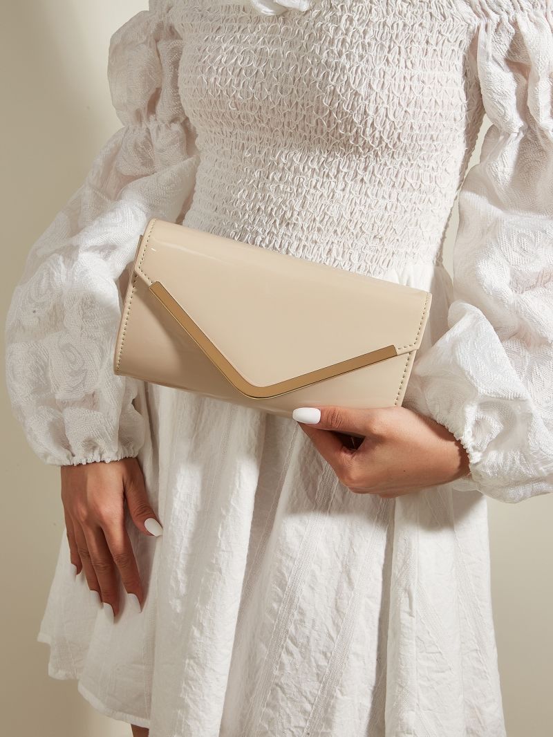 Metal Decor Flap Square Bag