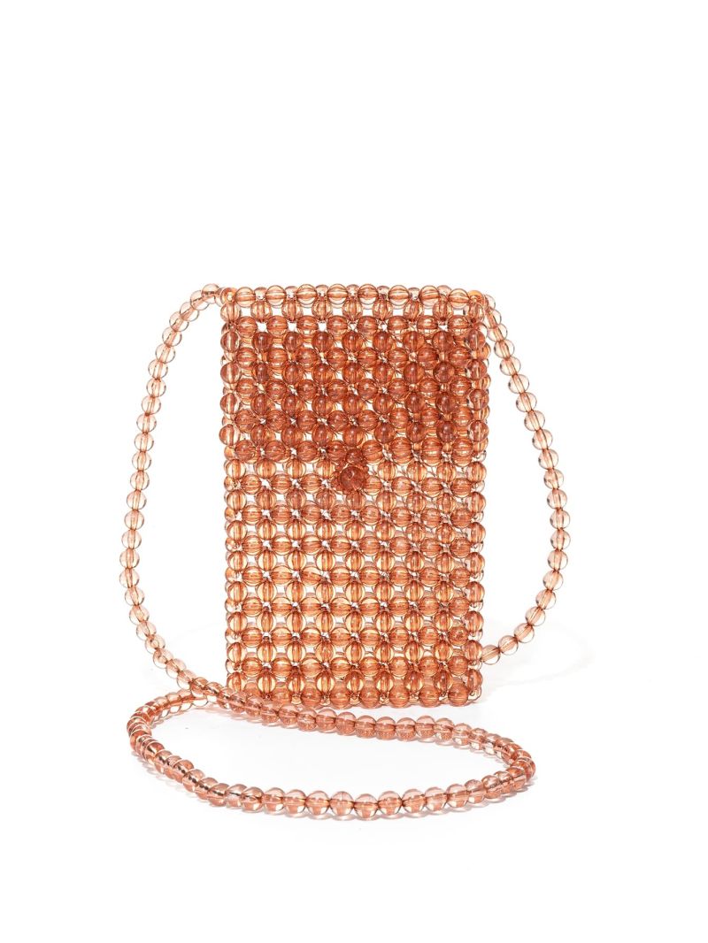 Mini Beaded Design Crossbody Bag