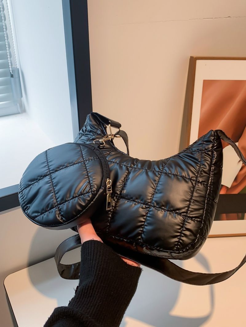 Quilted Hobo Bag With Coin Purse