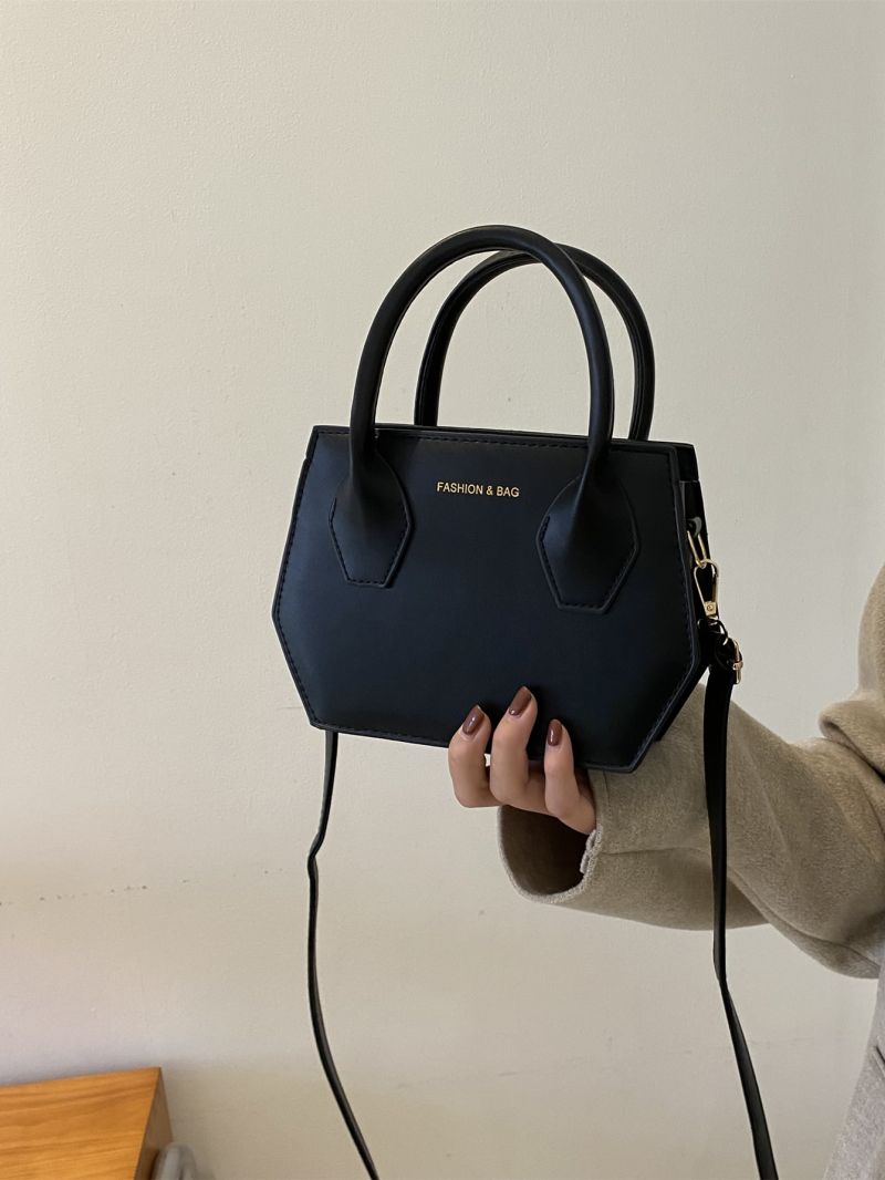 Letter Graphic Double Handle Novelty Bag