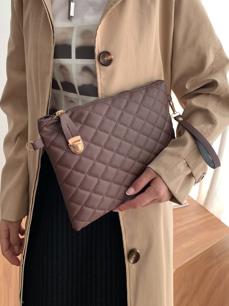 Minimalist Quilted Clutch Bag