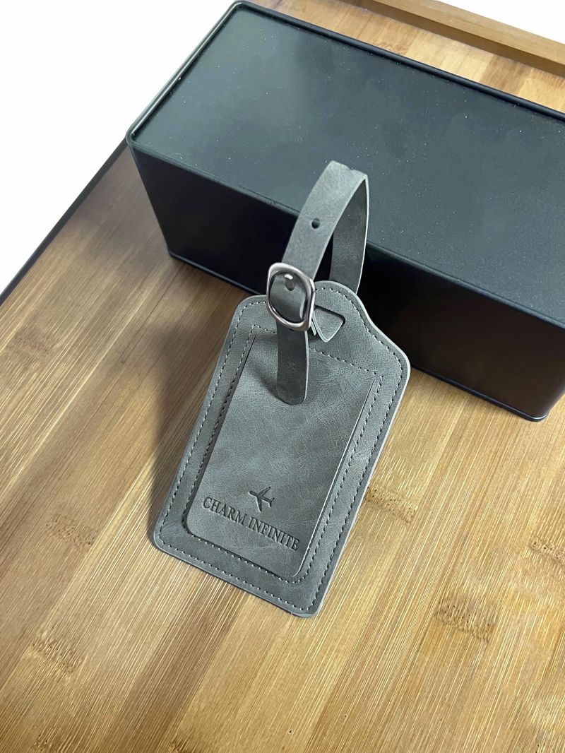 Plane & Letter Embossed Luggage Tag