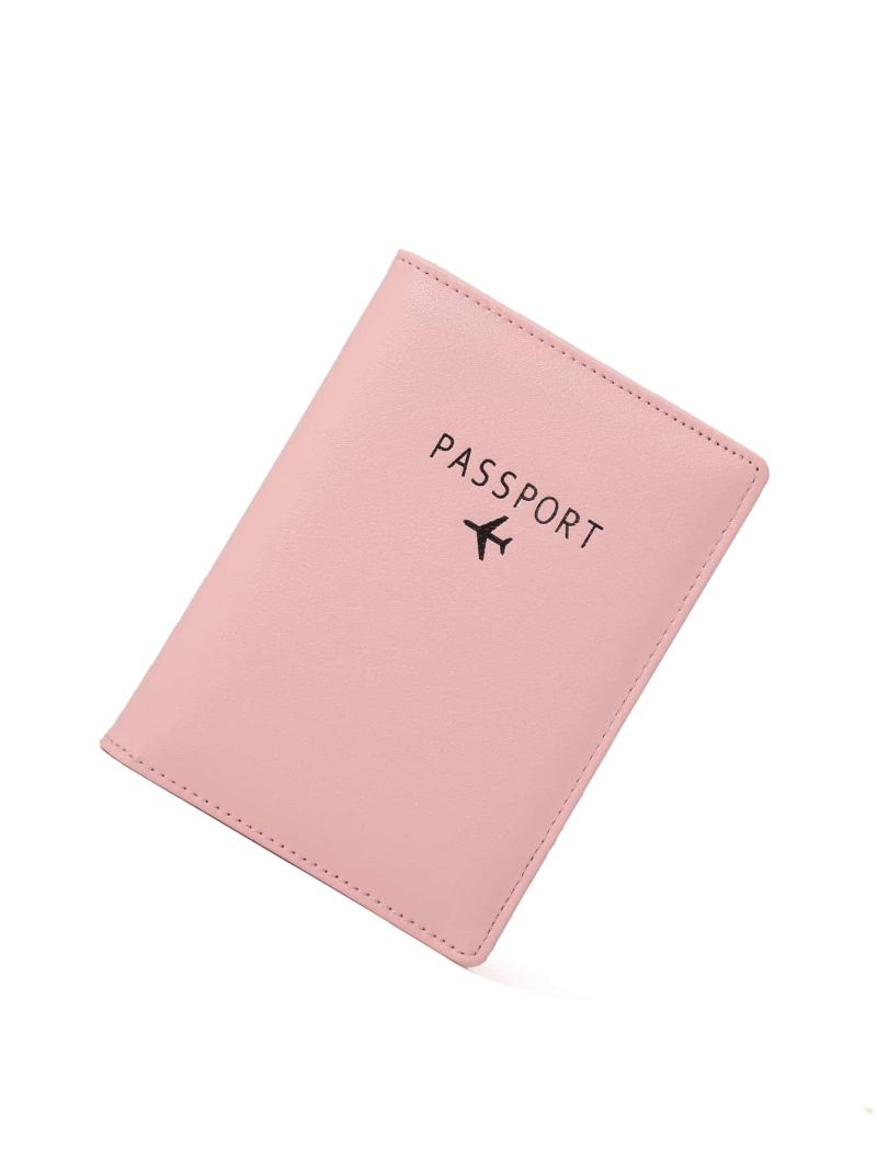 Letter & Airplane Embossed Passport Case