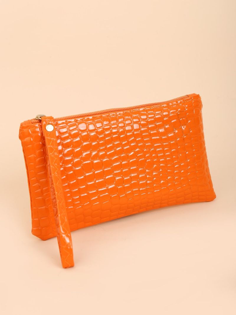 Crocodile Embossed Long Wallet